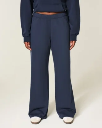 Sweatpants med hjertelomme og vide ben