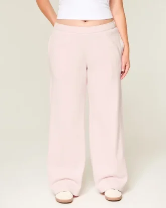 Sweatpants med hjertelomme og vide ben