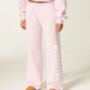 Sweatpants med logo og vide ben