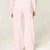 Sweatpants med logo og vide ben