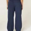 Sweatpants med logo og vide ben