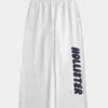 Sweatpants med logo og vide ben