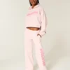 Sweatpants med vid ben og logo