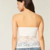 Tube-top med blonder over hele