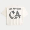 Tung baggy kort Los Angeles grafisk fotball-T-skjorte