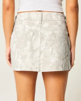 Twill Camo miniskjørt