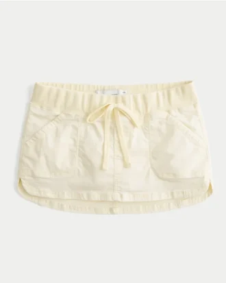 Ultra lav midje twill mikro miniskjørt