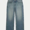 Ultra lavt sittende, mørkvaskede baggy jeans