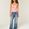 Ultra lavt sittende, mørkvasket baggy jeans