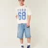 Under kneet Medium vask Superbaggy denimshorts
