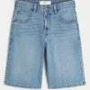 Under kneet Medium vask Superbaggy denimshorts