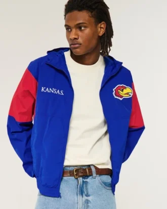 University of Kansas Jayhawks grafisk vindjakke med hette