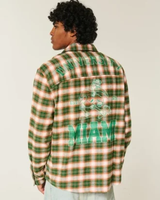 University of Miami Hurricanes grafisk flanellskjorte