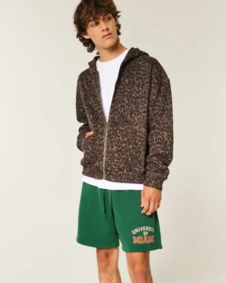 University of Miami Hurricanes grafiske fleece-shorts