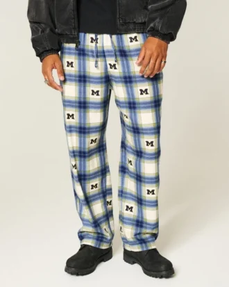 University of Michigan Wolverines grafisk flanellbukse