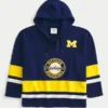 University of Michigan Wolverines grafisk hockey-trøye med hette