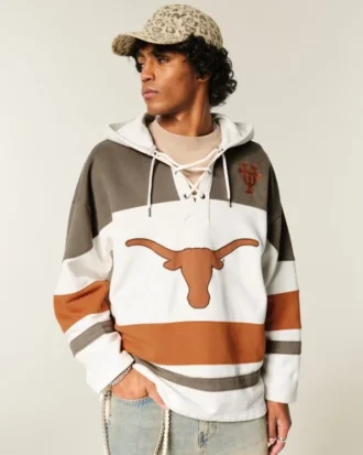 University of Texas at Austin Longhorns grafisk hockey-jersey-hettegenser
