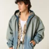 Vasket denim skaterjakke