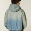Vasket denim skaterjakke