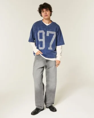 Vasket grå baggy jeans