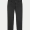 Vasket svart atletisk skinny jeans