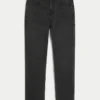 Vasket svart atletisk skinny jeans