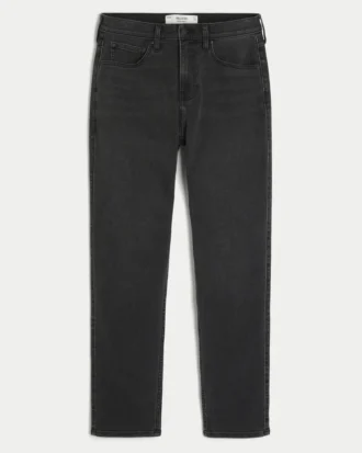Vasket svart atletisk skinny jeans