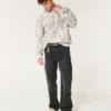 Vasket svart baggy cargojeans