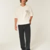Vasket svart baggy jeans