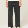 Vasket svart baggy jeans