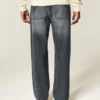 Vasket svart baggy jeans