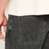 Vasket svart baggy jeans