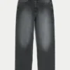 Vasket svart baggy jeans