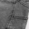 Vasket svart denim baggy malershorts