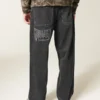 Vasket svart Dodge Hellcat grafisk baggy jeans