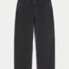 Vasket svart Dodge Hellcat grafisk baggy jeans