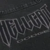 Vasket svart Dodge Hellcat grafisk baggy jeans