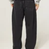 Vasket svart Dragon Graphic Skater Baggy Jeans
