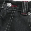 Vasket svart Good Luck brodert skaterbaggyjeans
