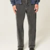 Vasket svart logo grafisk baggy jeans