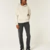 Vasket svart rett jeans
