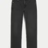 Vasket svart rett jeans