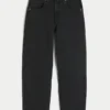 Vasket svart skaterbaggyjeans
