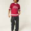Vasket svart skaterbaggyjeans