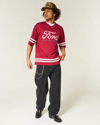 Vasket svart skaterbaggyjeans