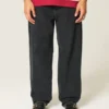 Vasket svart skaterbaggyjeans