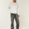 Vasket svart Star Graphic Baggy Jeans