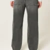 Vasket svart Star Graphic Baggy Jeans
