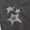 Vasket svart Star Graphic Baggy Jeans