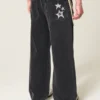 Vasket svart Star Graphic Super Baggy Jeans